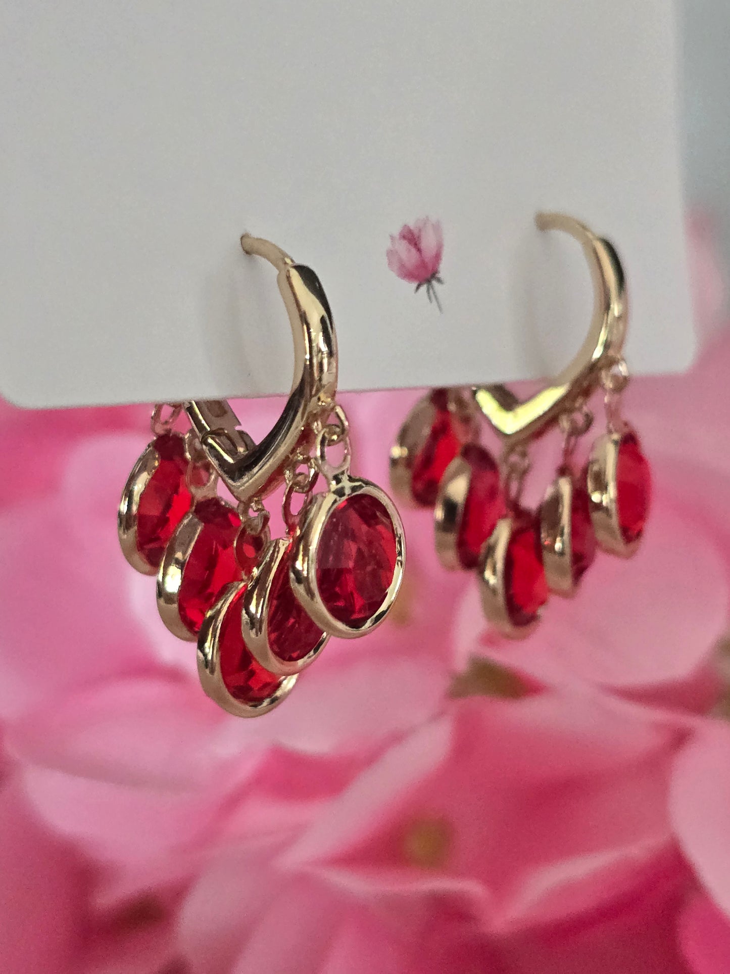 Royal Ruby Charms Earrings