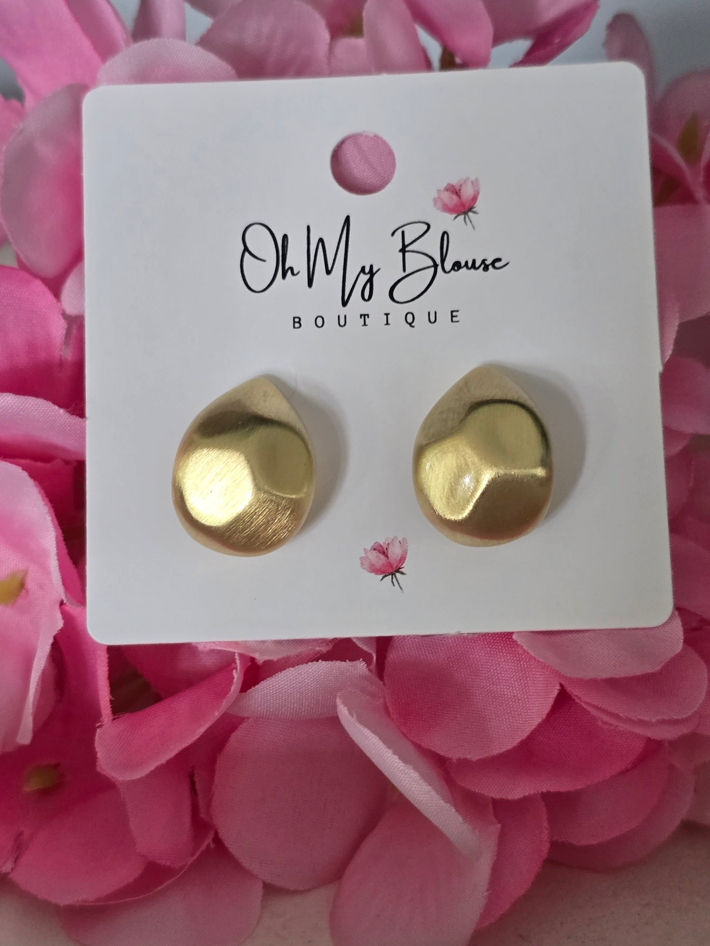 Diagonal Teardrop Earrings