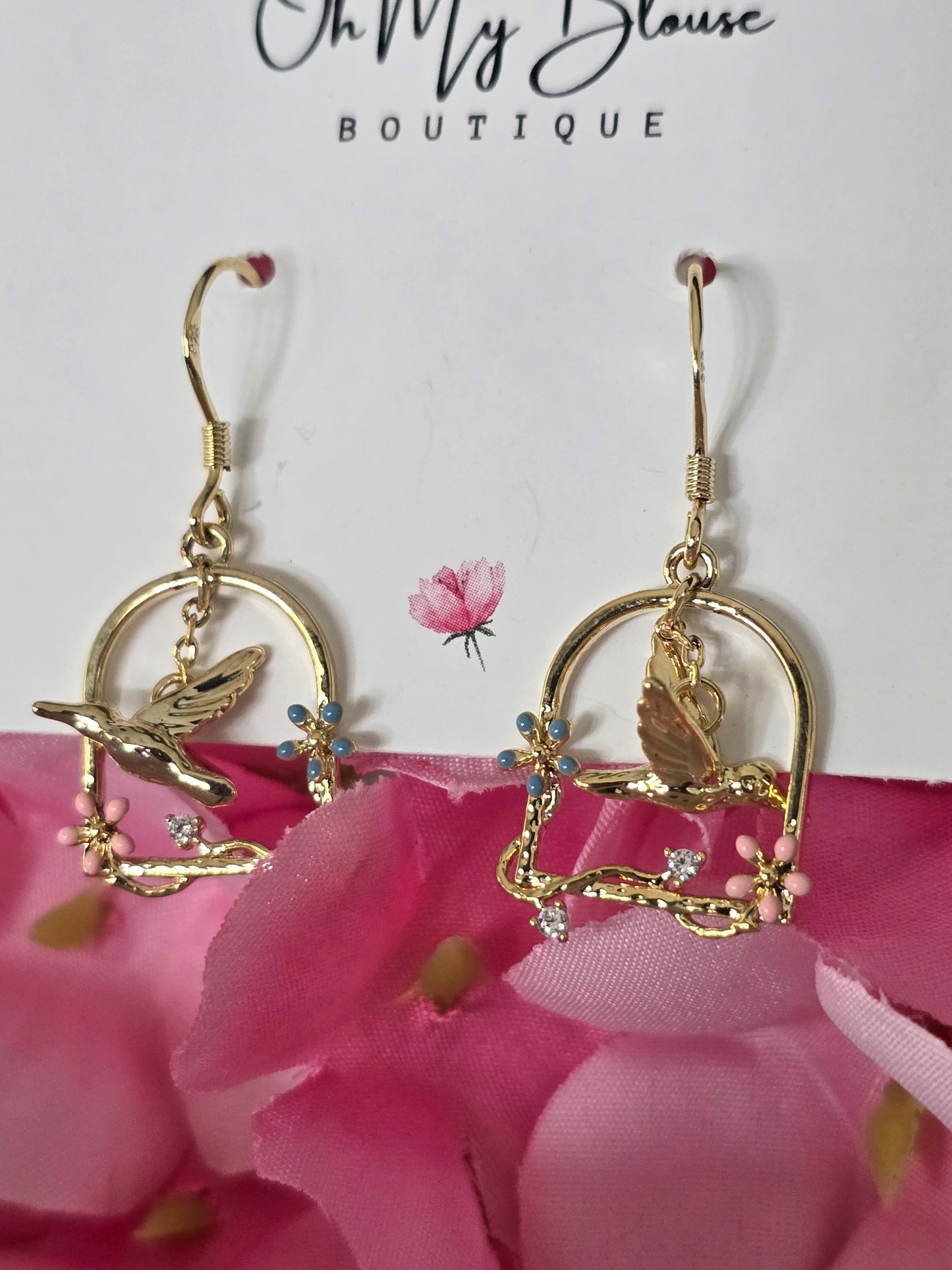 Birdcage Floral Earrings