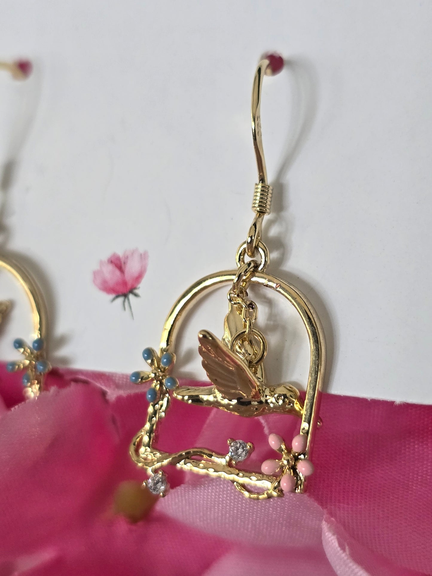 Birdcage Floral Earrings