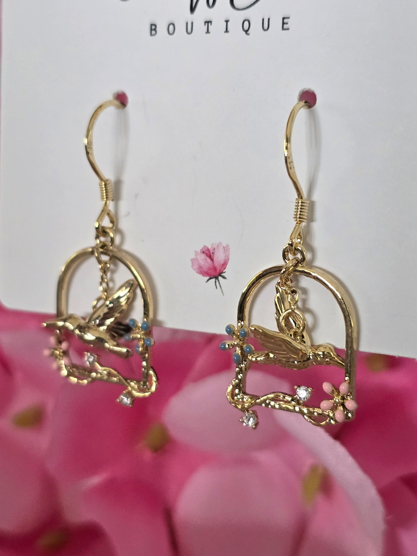 Birdcage Floral Earrings