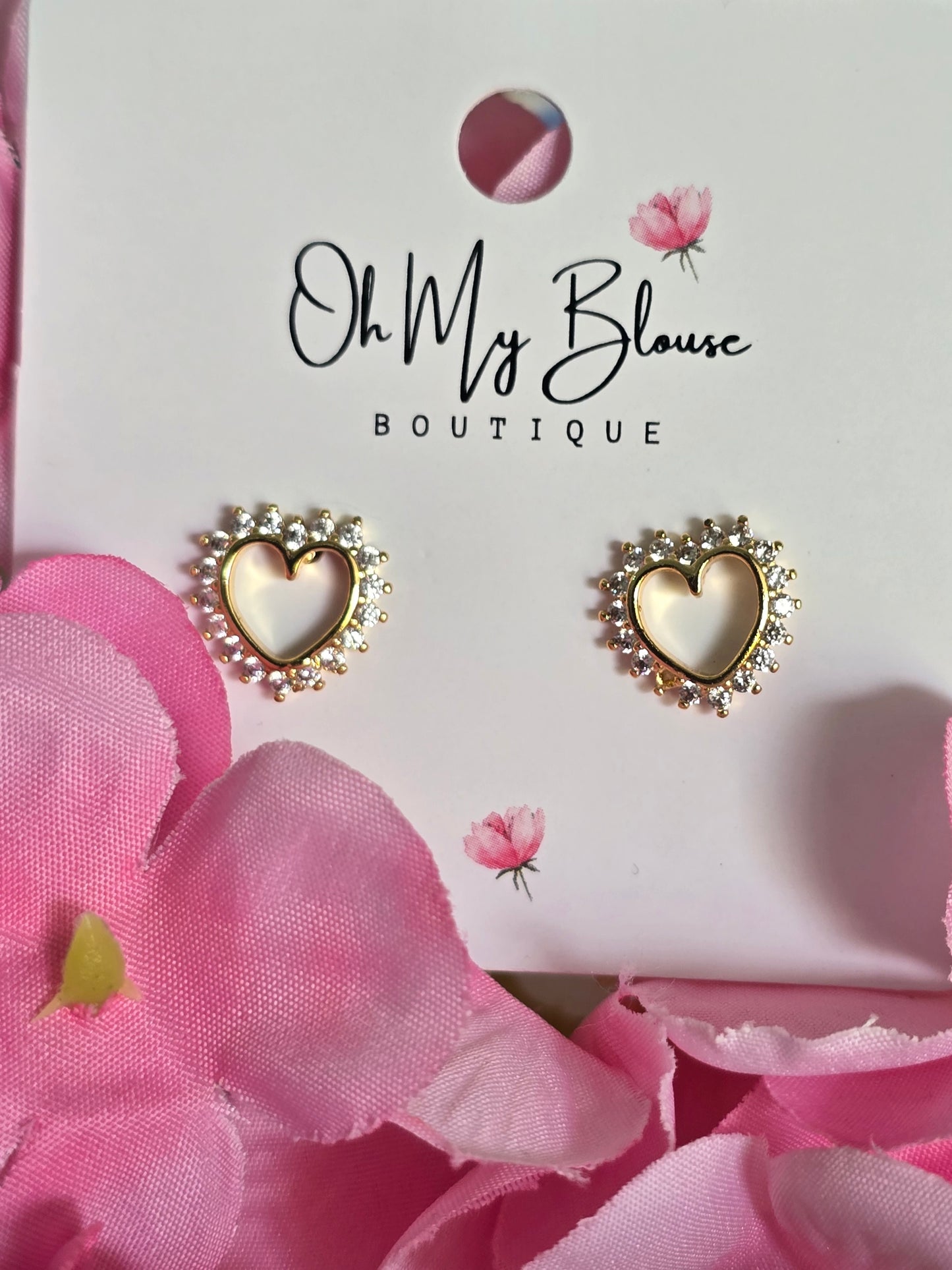 Mini Golden Heart Earrings