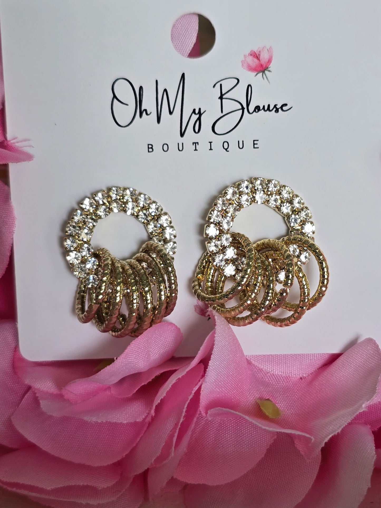 Diamond Circle Earrings