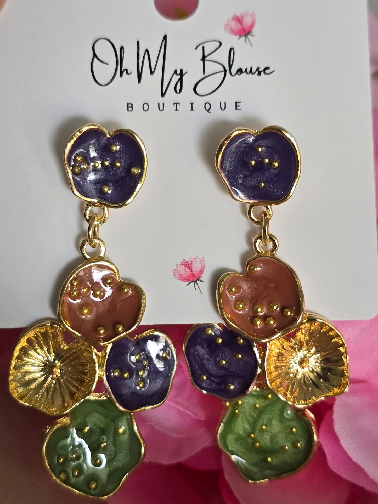 Coral Chandelier Muted Warm Earrings