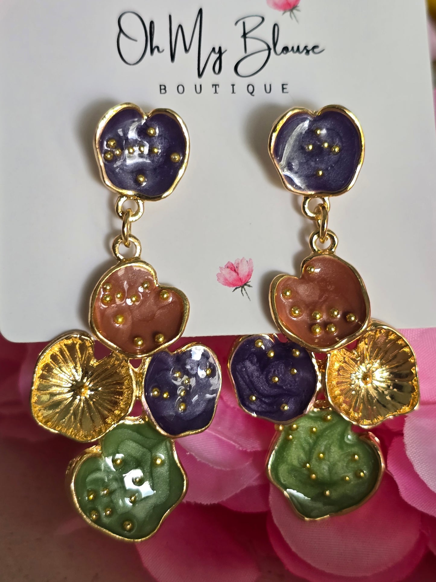 Coral Chandelier Muted Warm Earrings