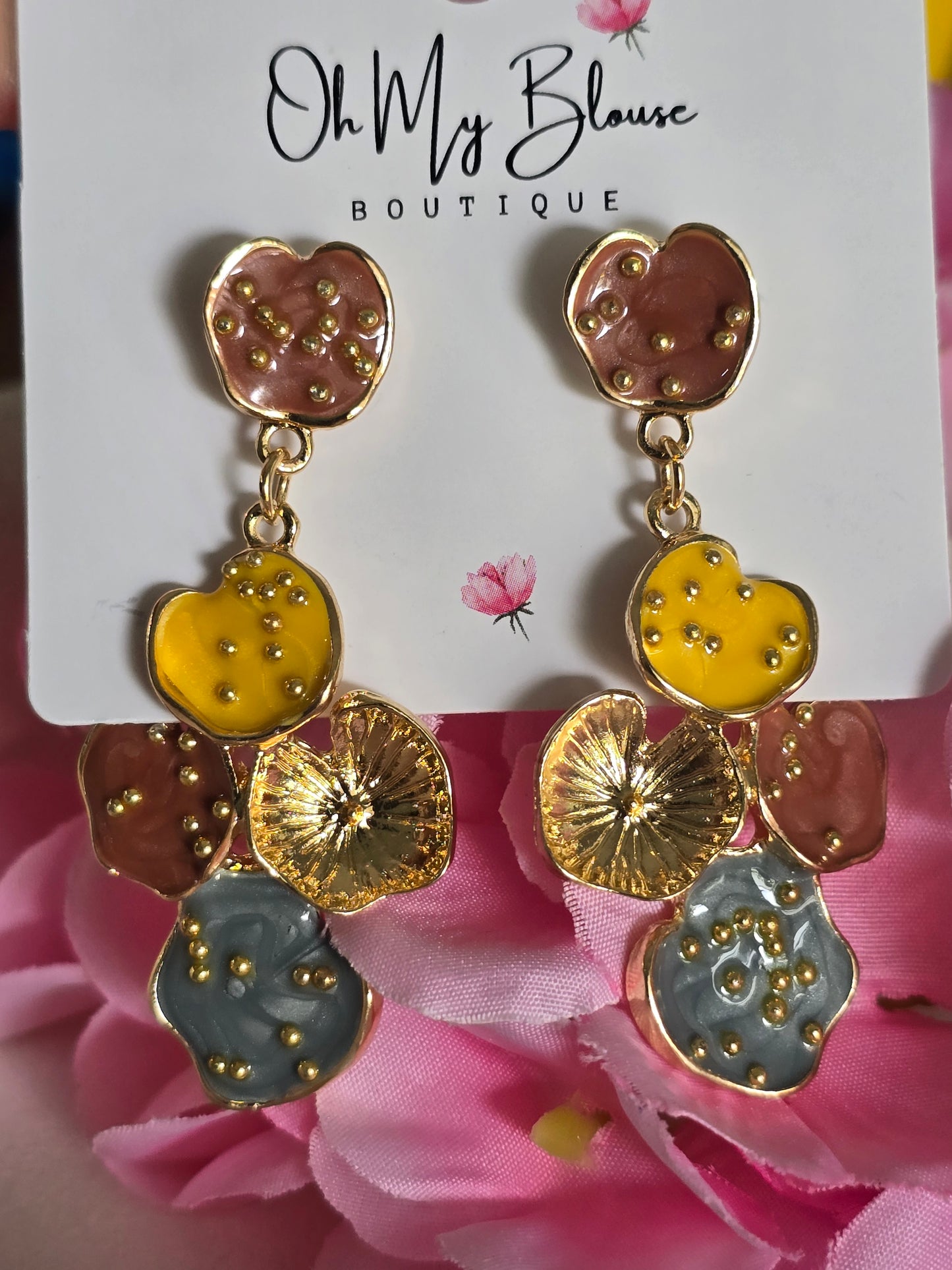 Soft Autumn Coral Earrings
