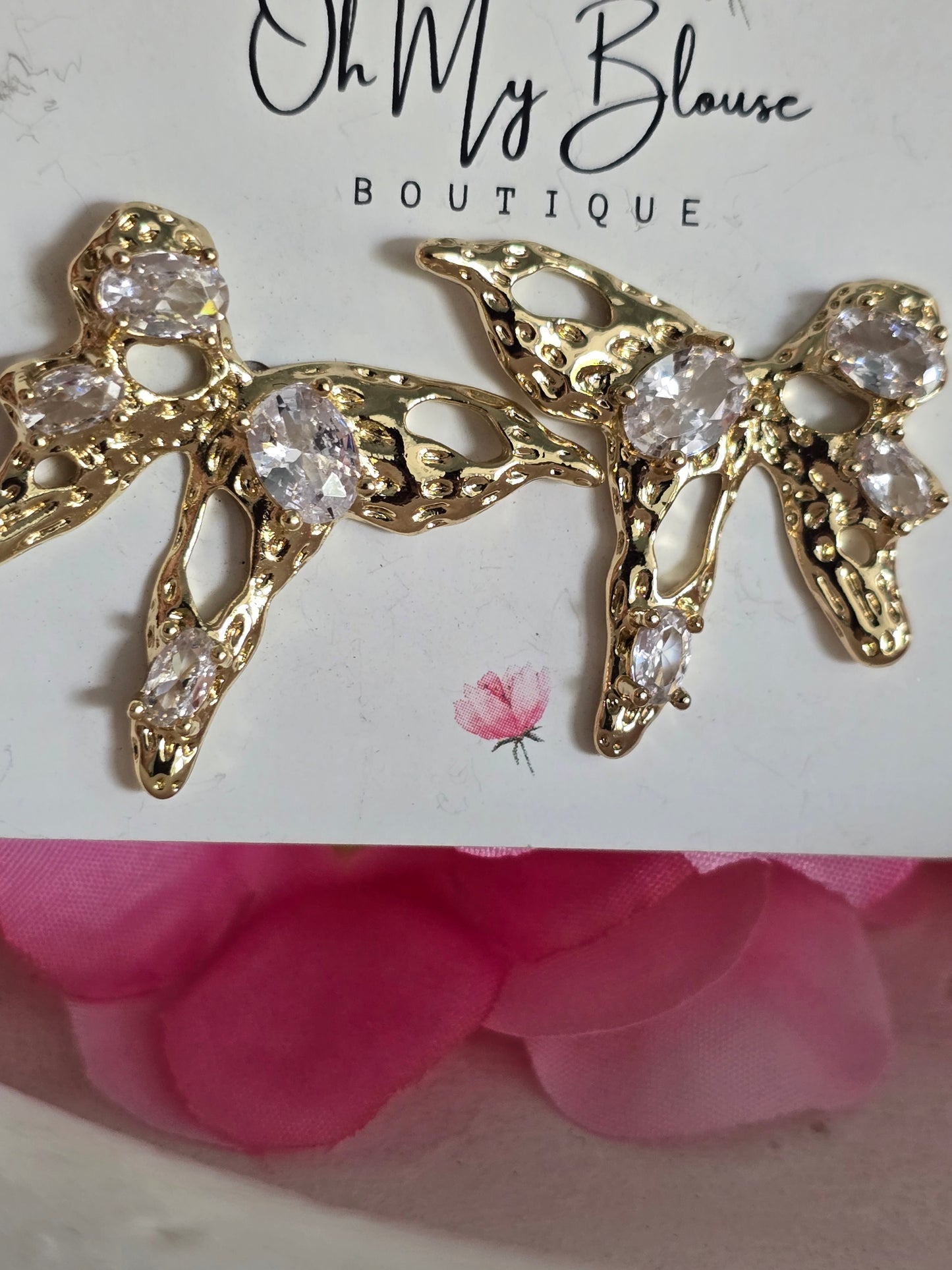 Asymmetrical Butterfly Earrings