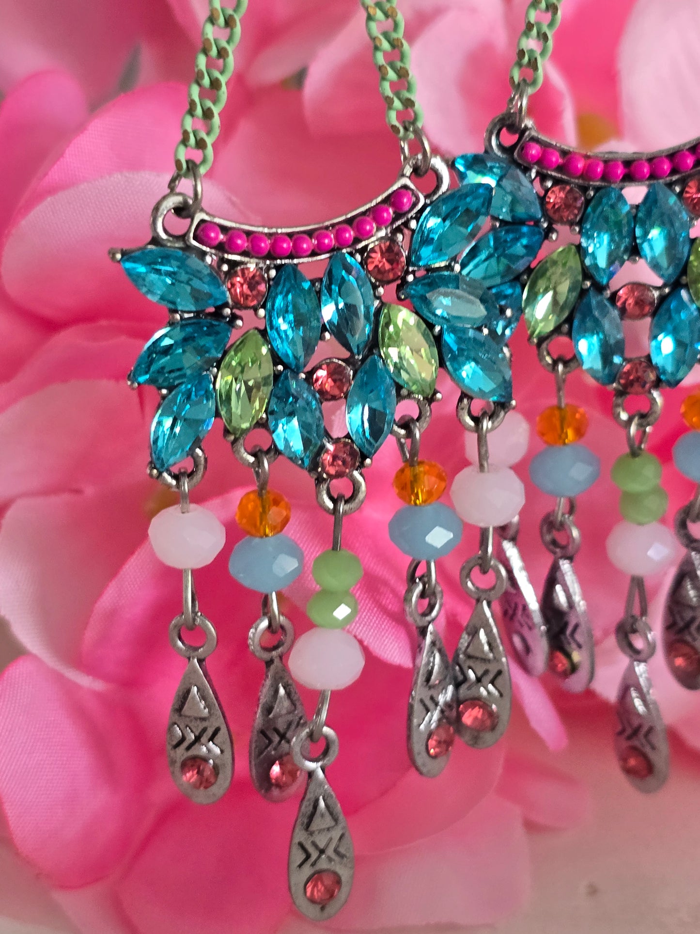 Spring Stones Chandelier Earrings