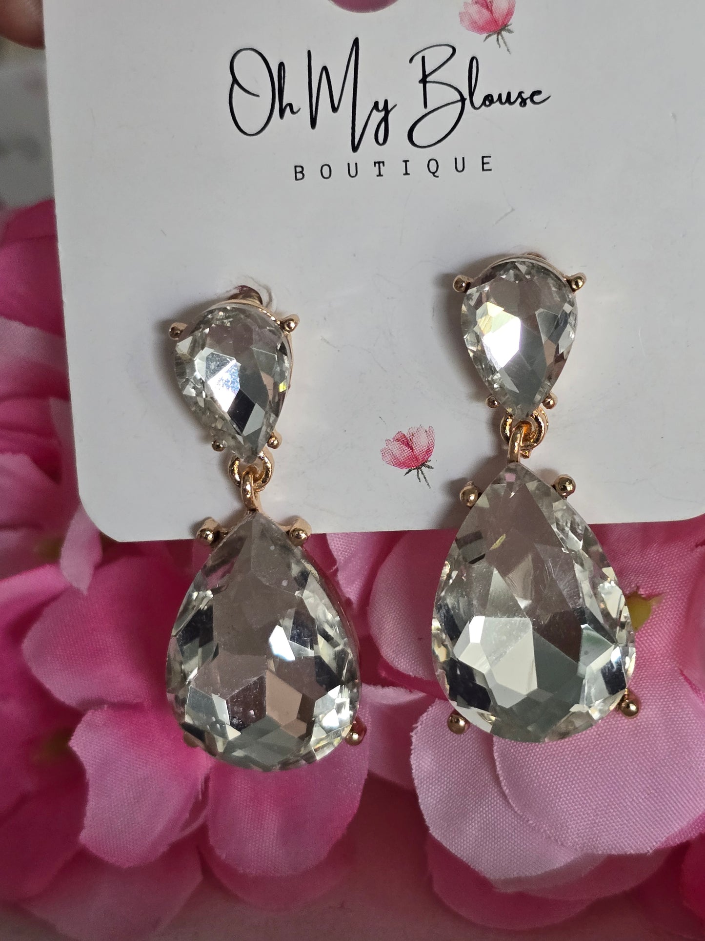 Teardrop Diamond Earrings