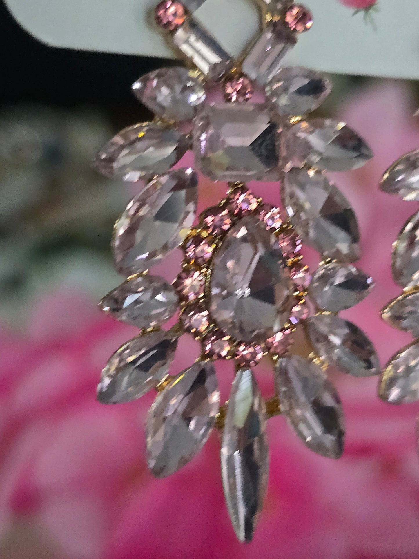 Pink Crystal Earrings