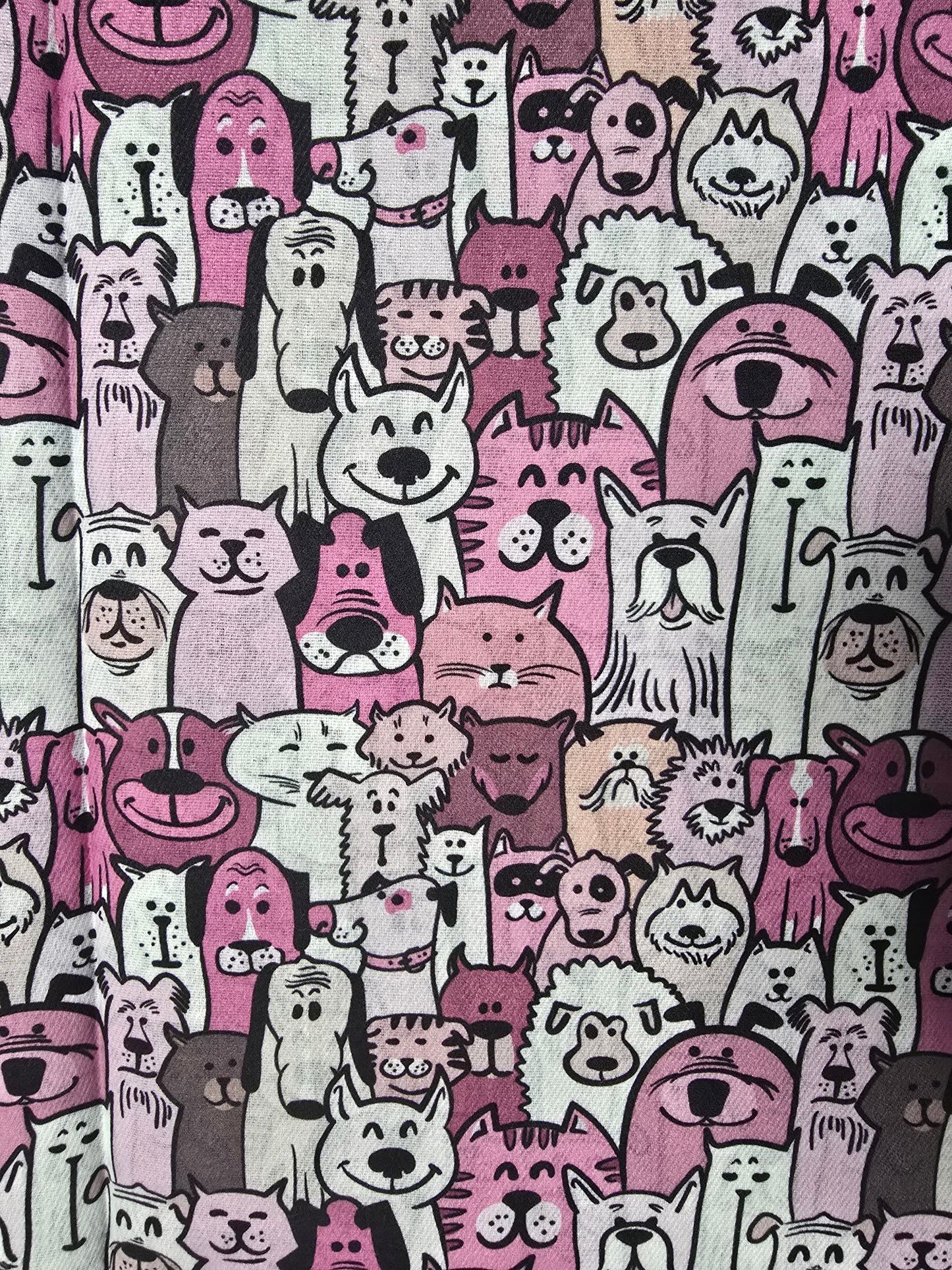 Purple Dog and Cat Scarf