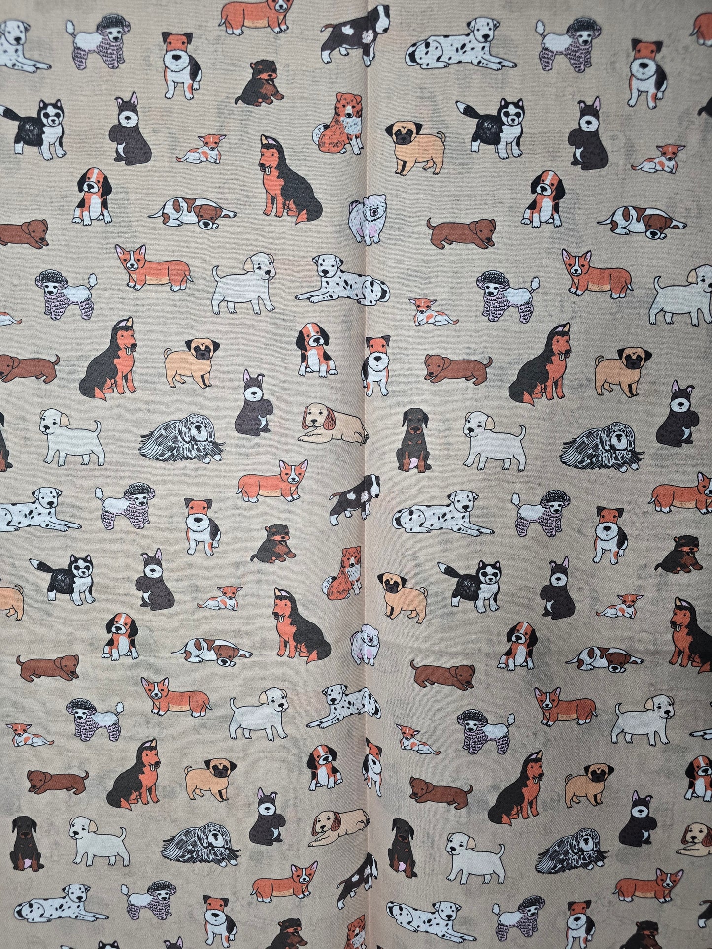 Beige Doggies Scarf