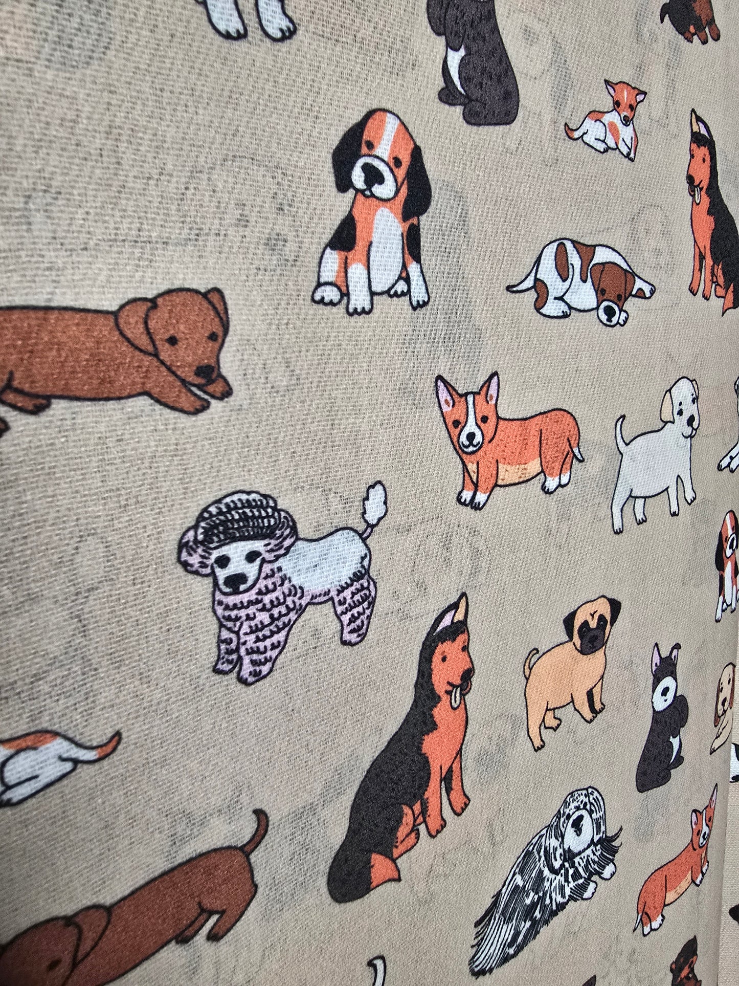 Beige Doggies Scarf