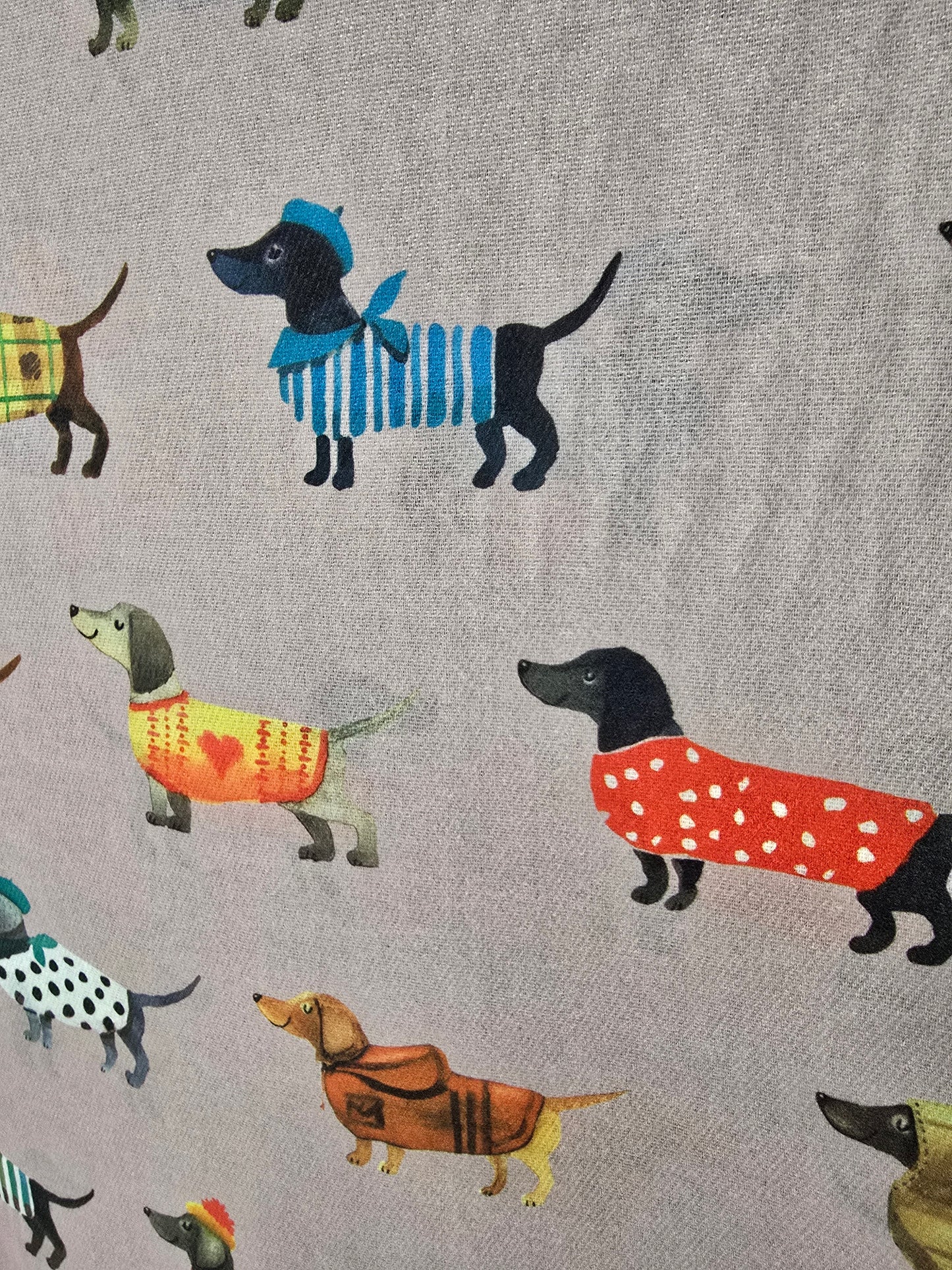 Mauve Dachshund Scarf