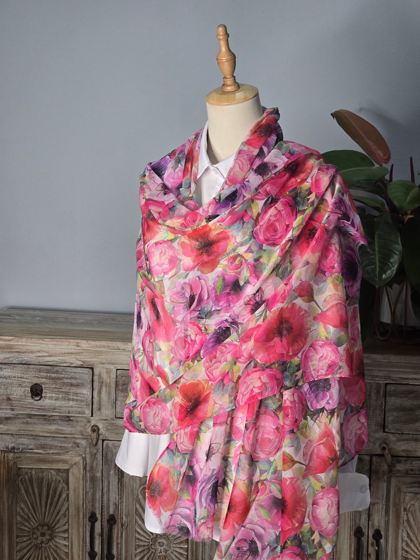 Peonies Scarf