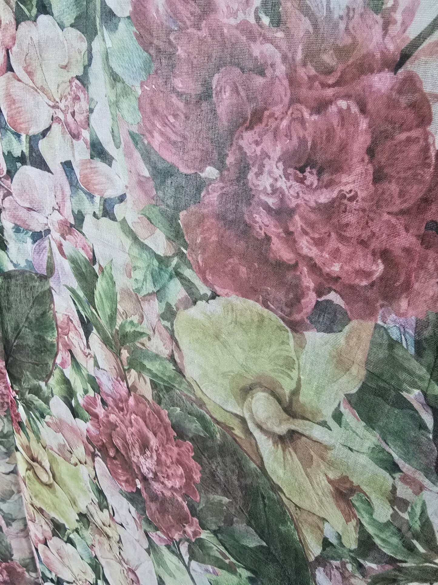 Dusty Rose and Sage Garden Scarf