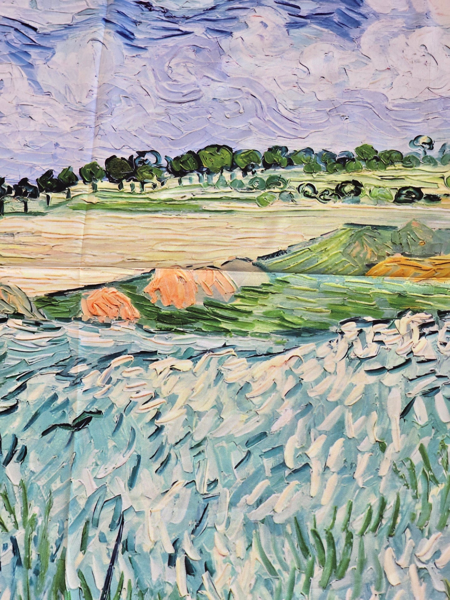 Airy Landscape Mini Silk Scarf