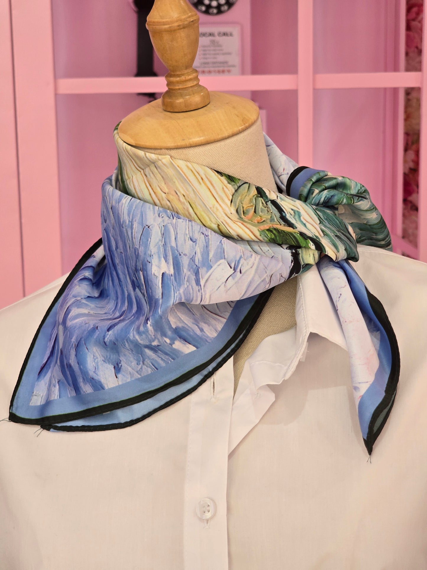 Airy Landscape Mini Silk Scarf