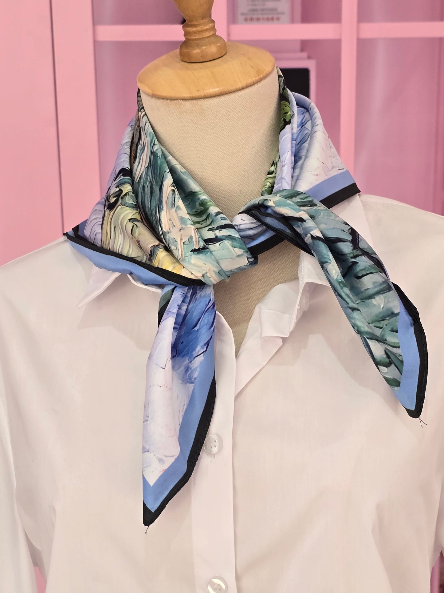 Airy Landscape Mini Silk Scarf