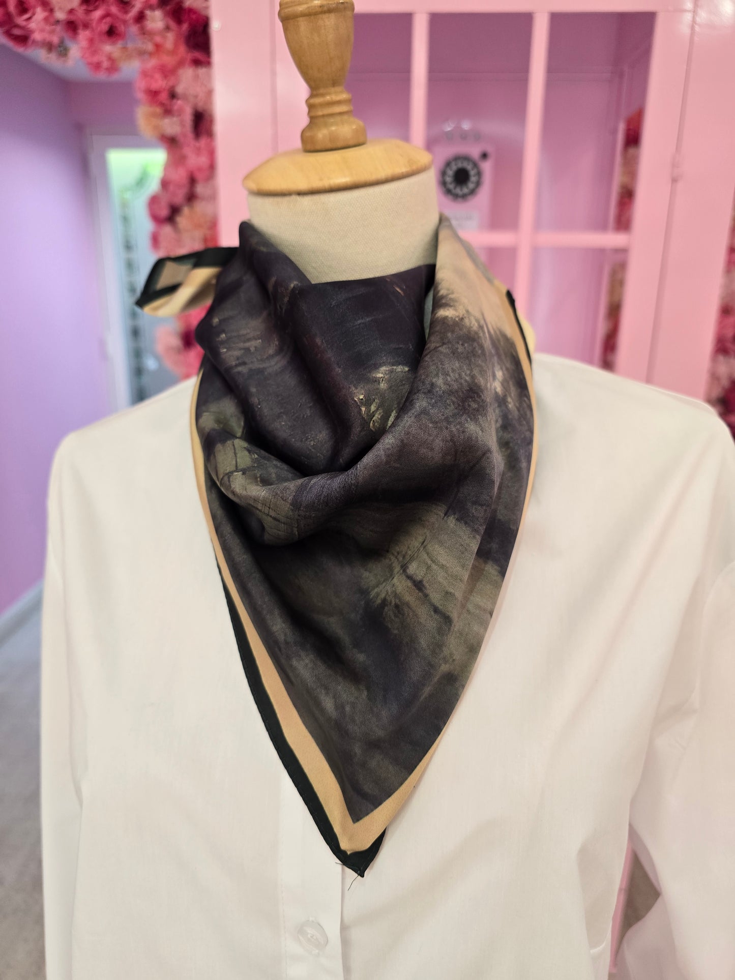 Vintage Windmill Mini Silk Scarf