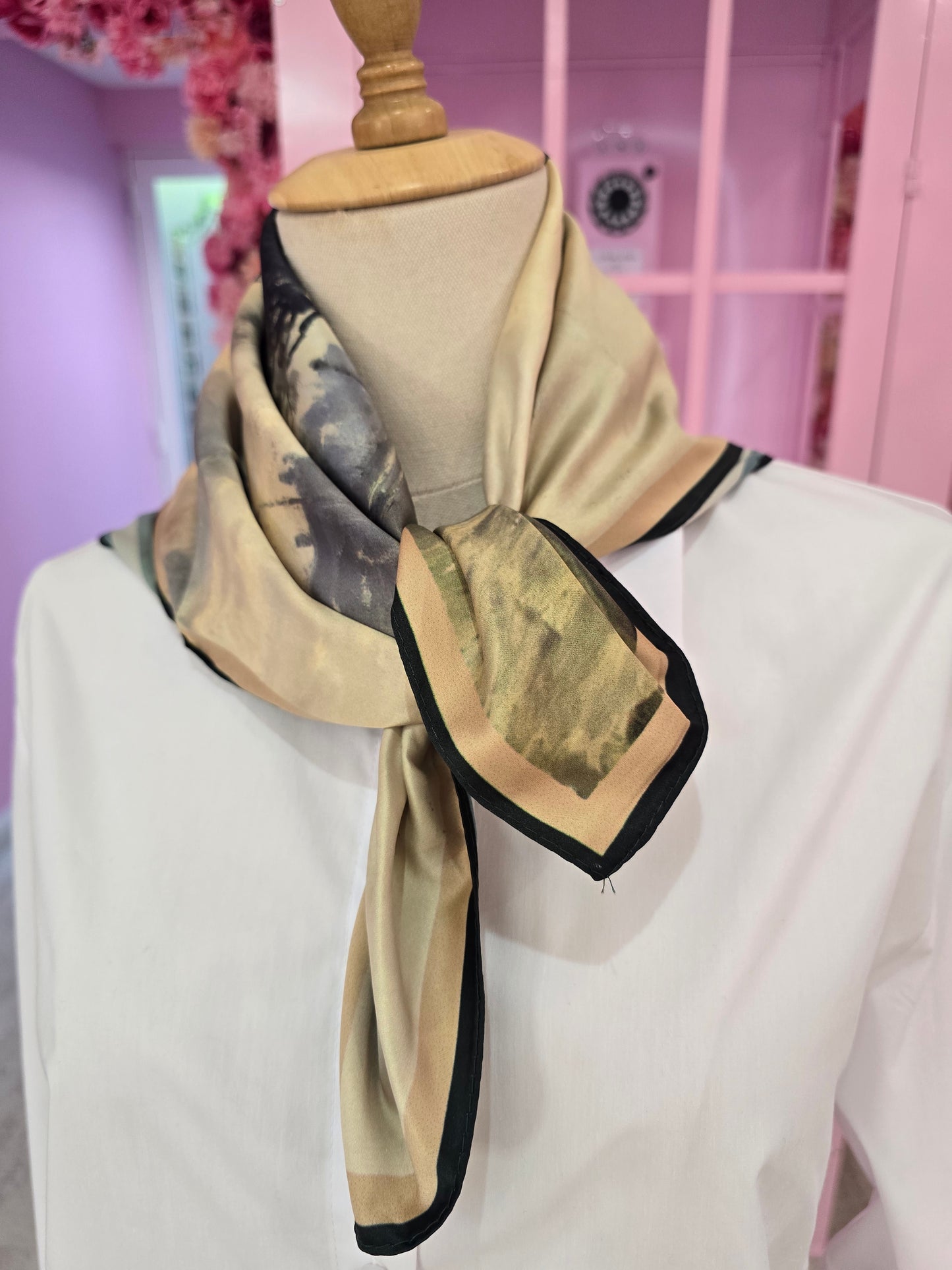 Vintage Windmill Mini Silk Scarf