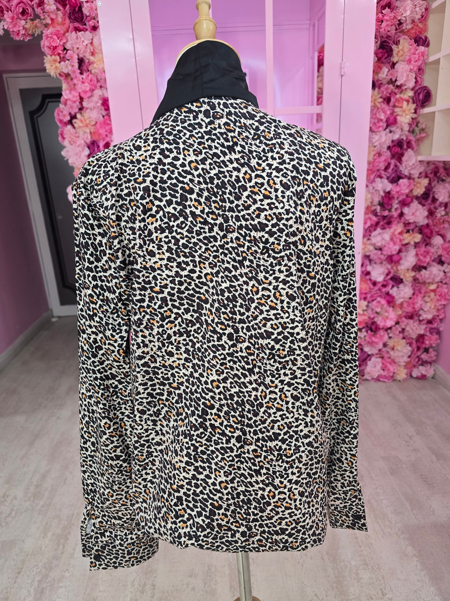 Leopard Bow-tie Blouse