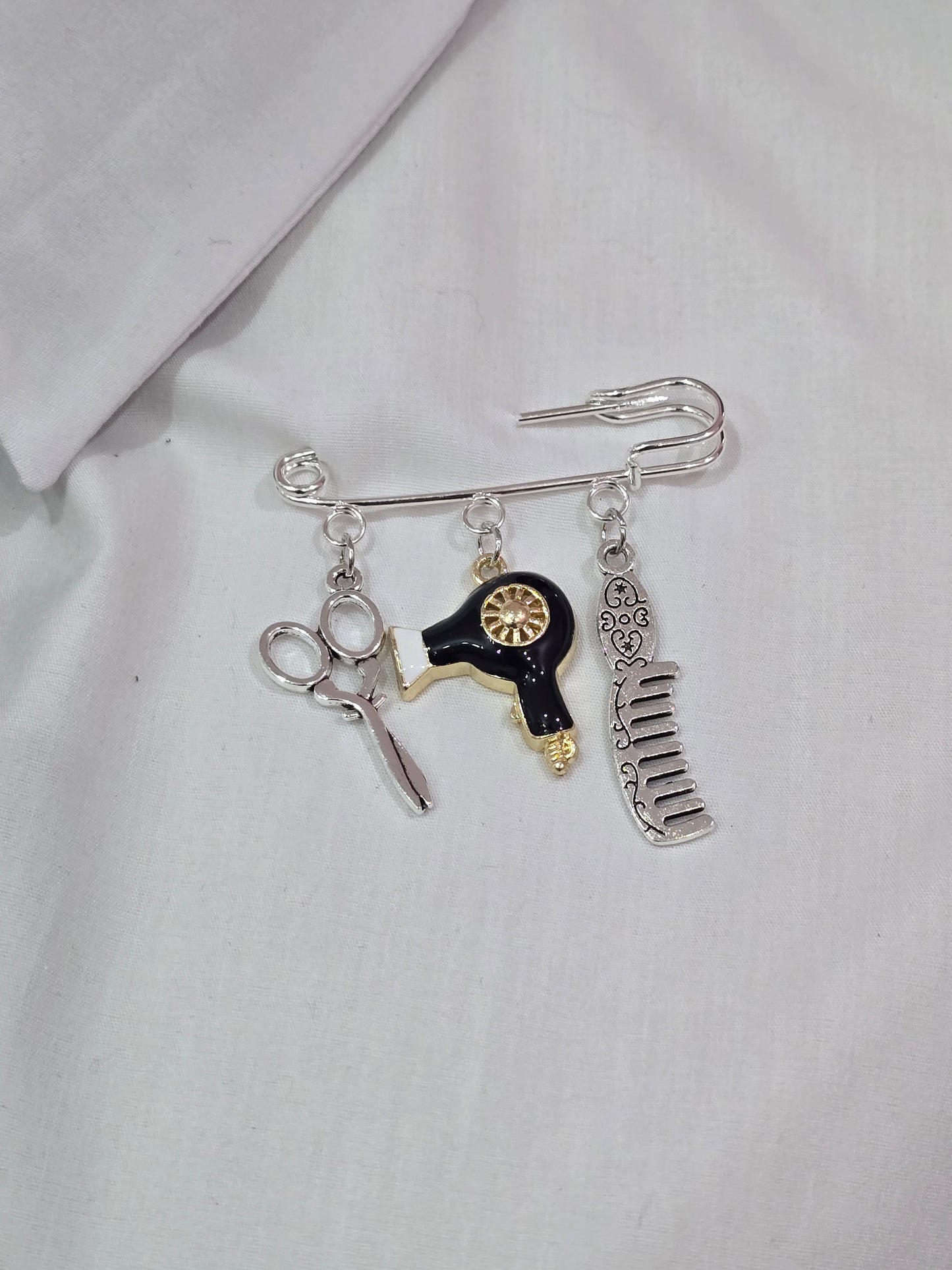 Hairstylist Pin ( Necktie not included.)