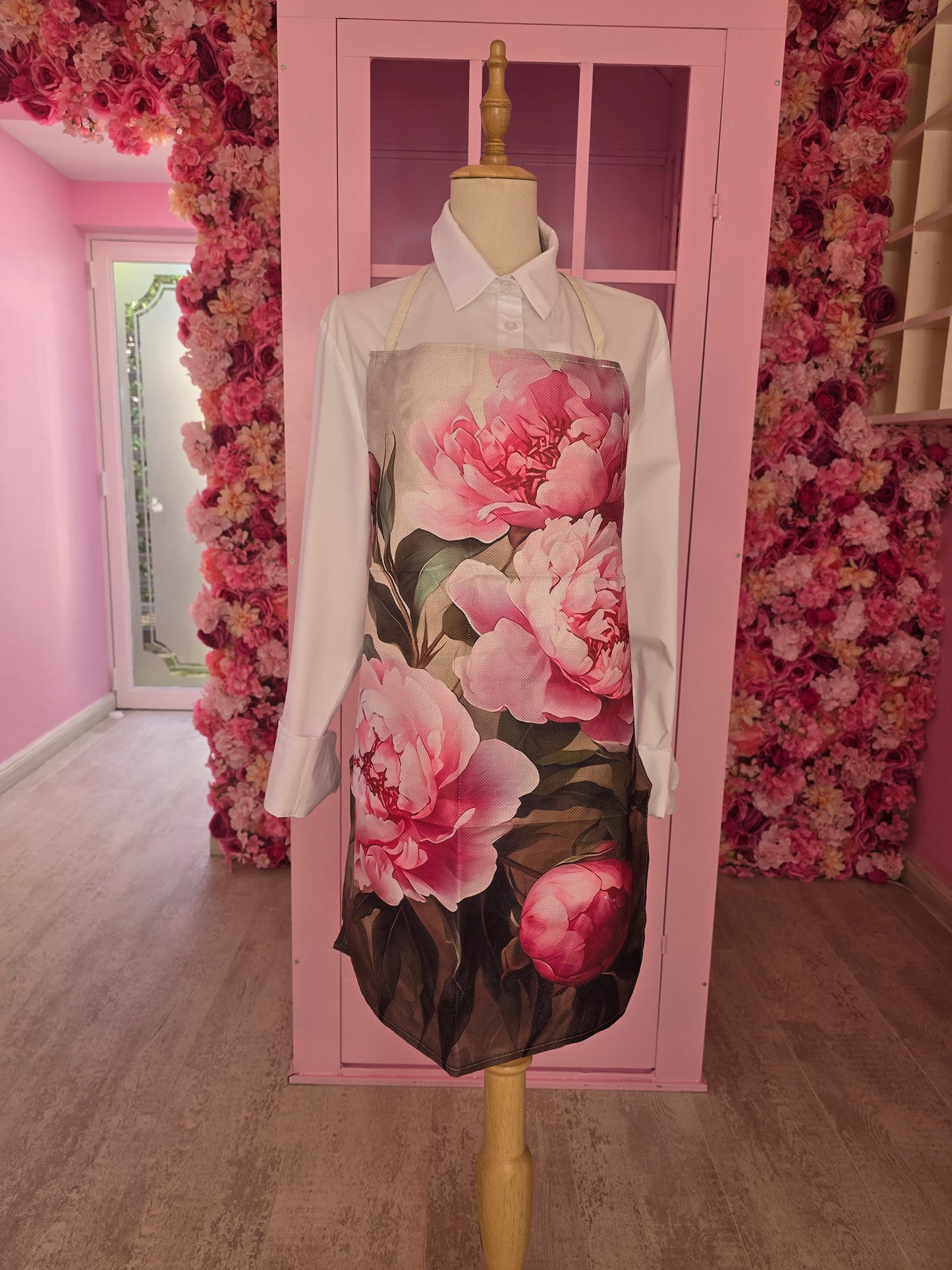 Blooming Peonies Apron