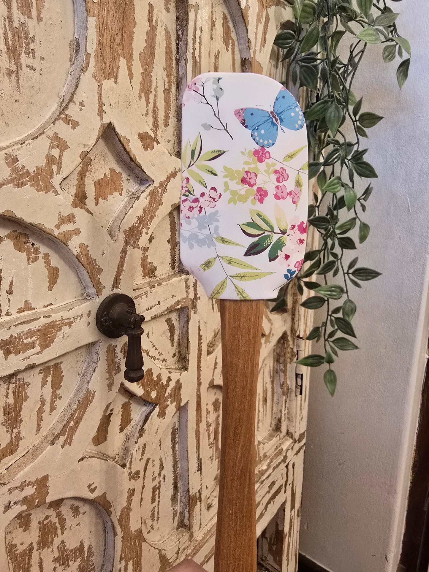 Baking Spatula- Large Floral Butterflies