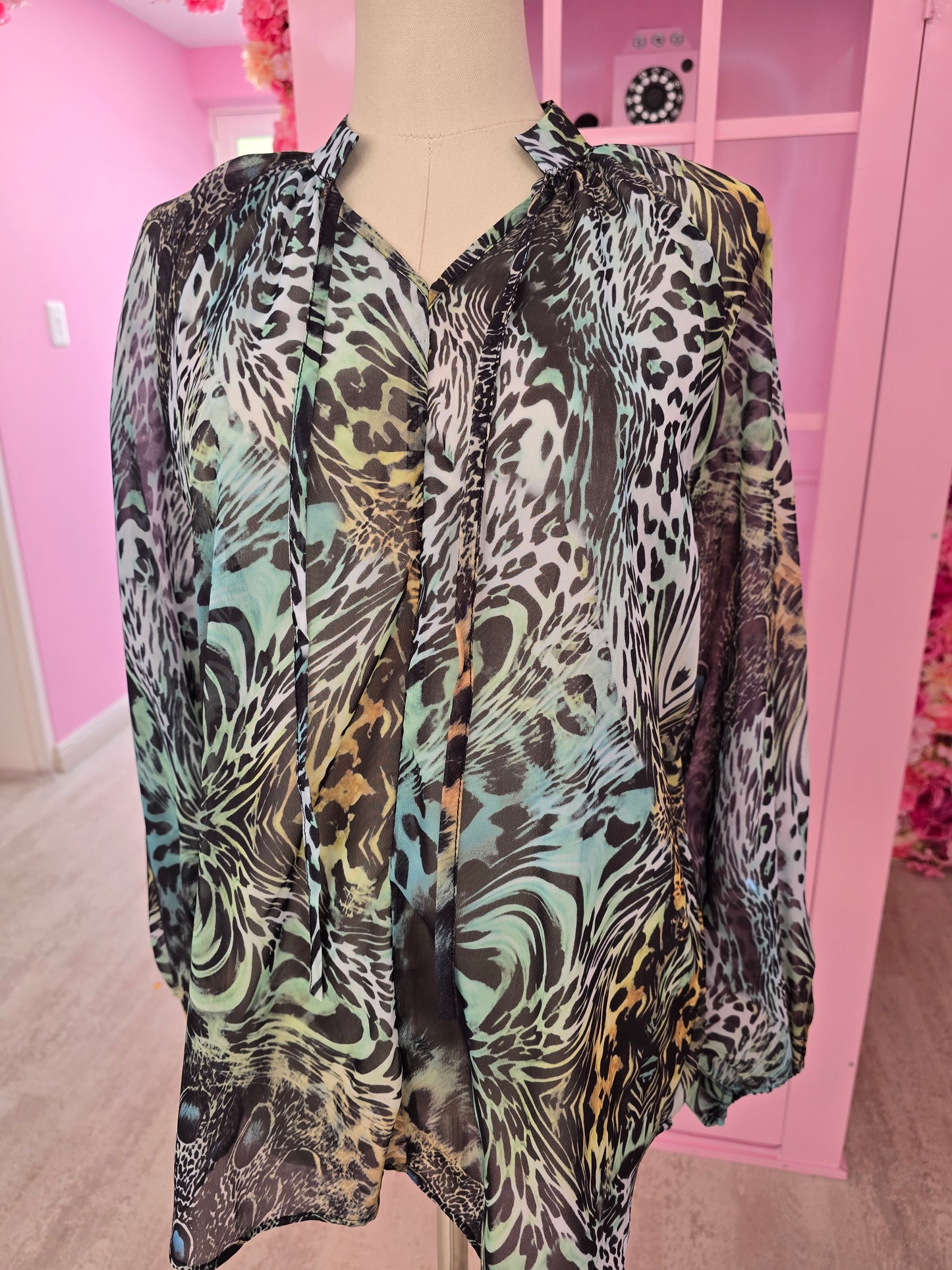 Tropical Leopard Blouse