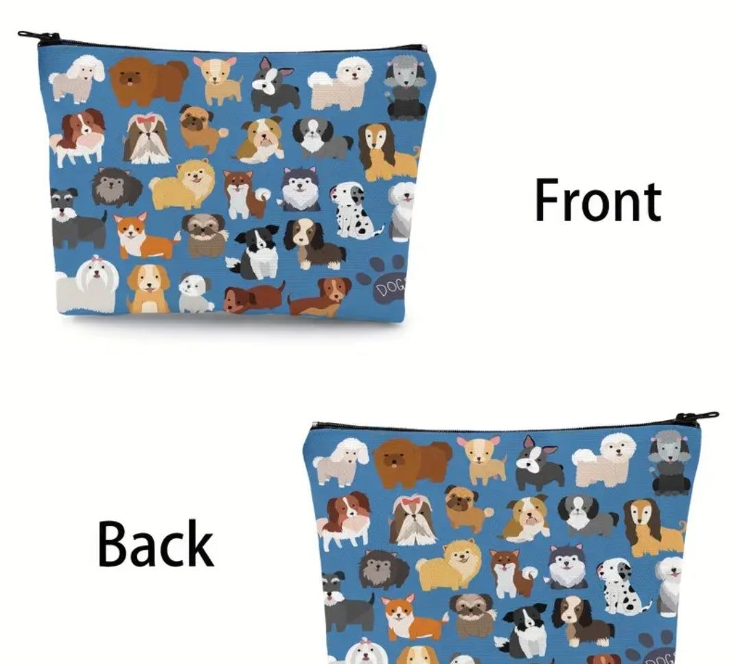 Blue Dog Zipper Pouch