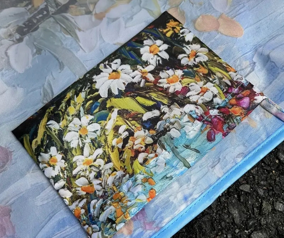 Floral Canvas Shopping Tote Bag