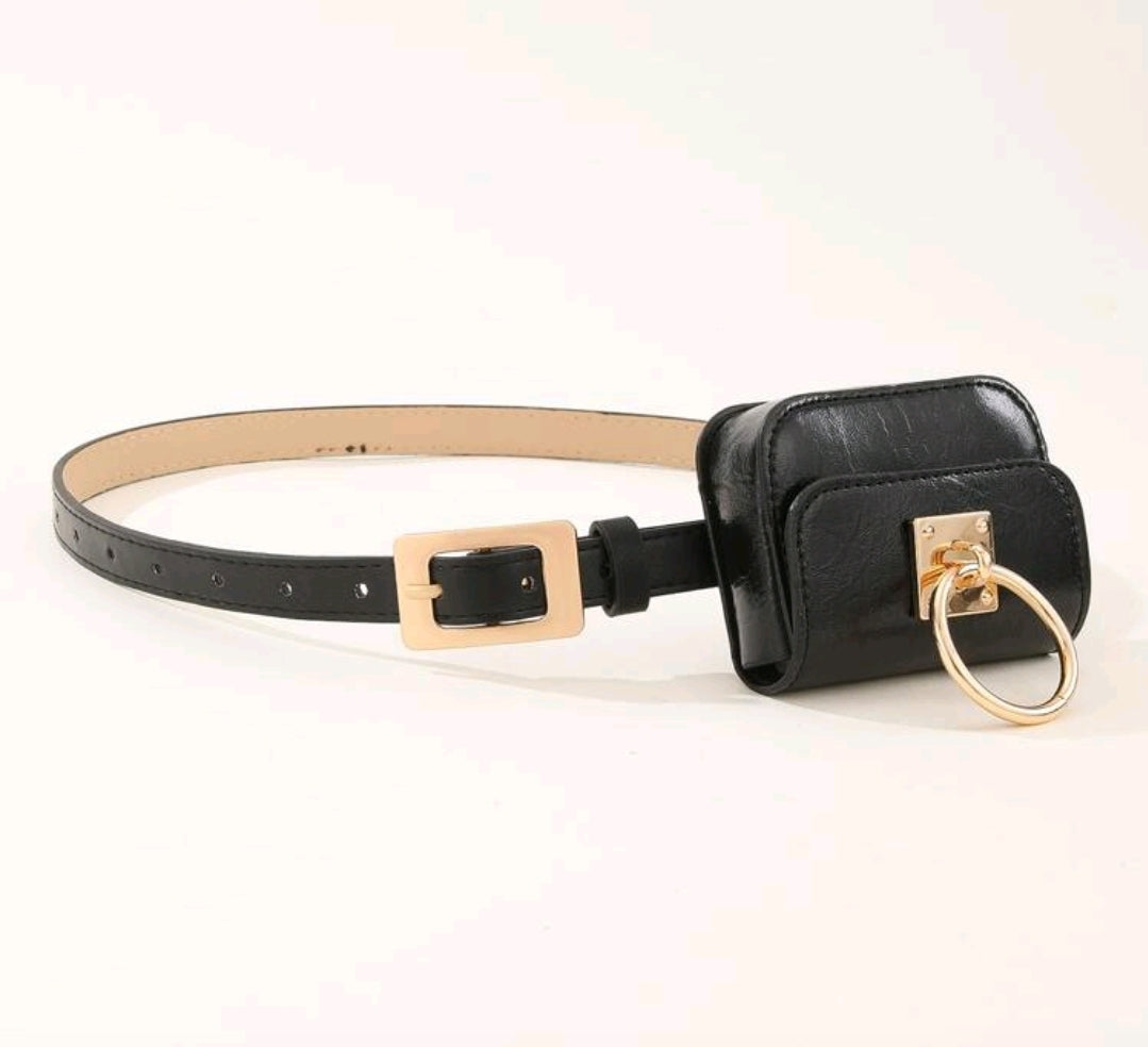 Black Belt & Mini Pouch
