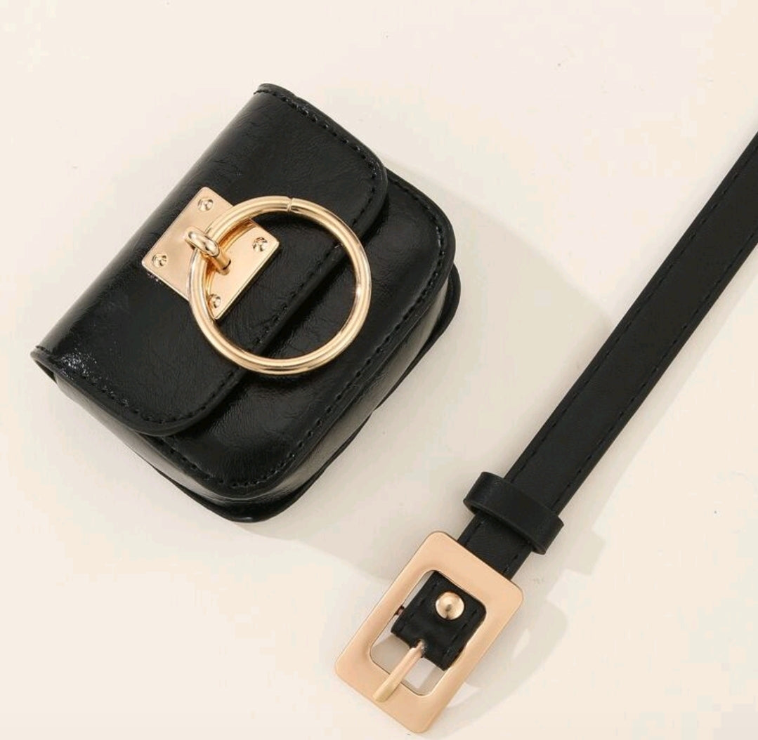 Black Belt & Mini Pouch