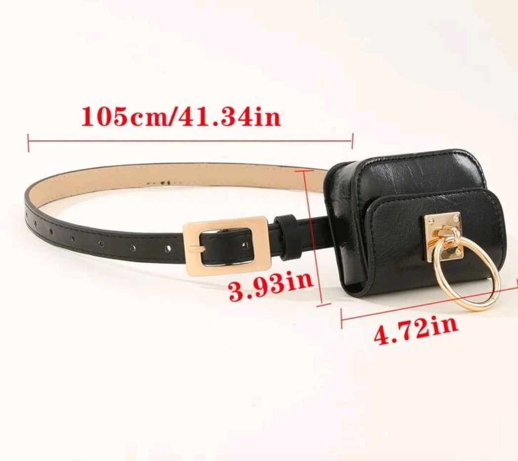 Black Belt & Mini Pouch