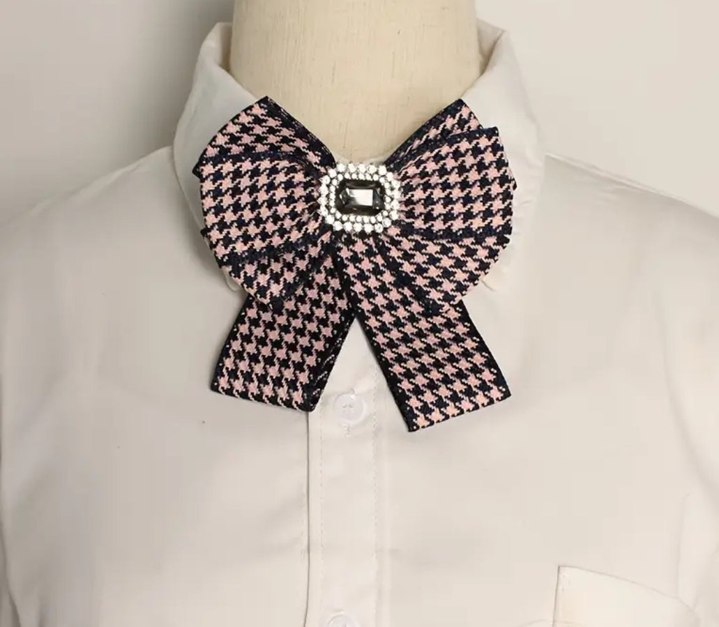 Pink and Navy Broach