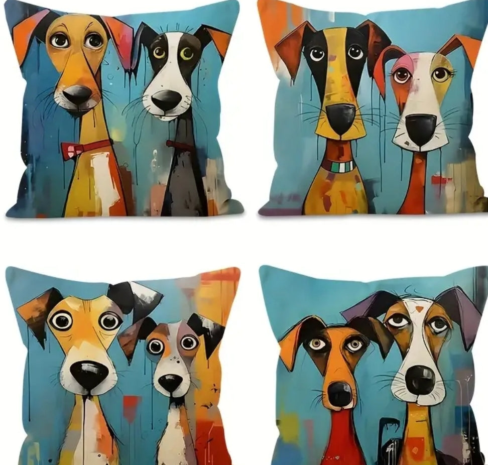 Vintage Dog Pillow Set