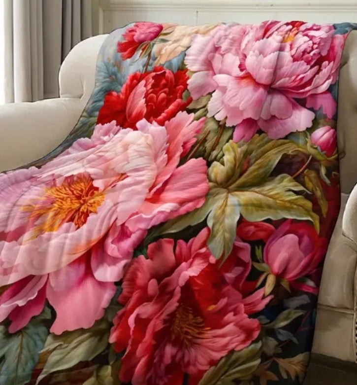 Peonies Blanket