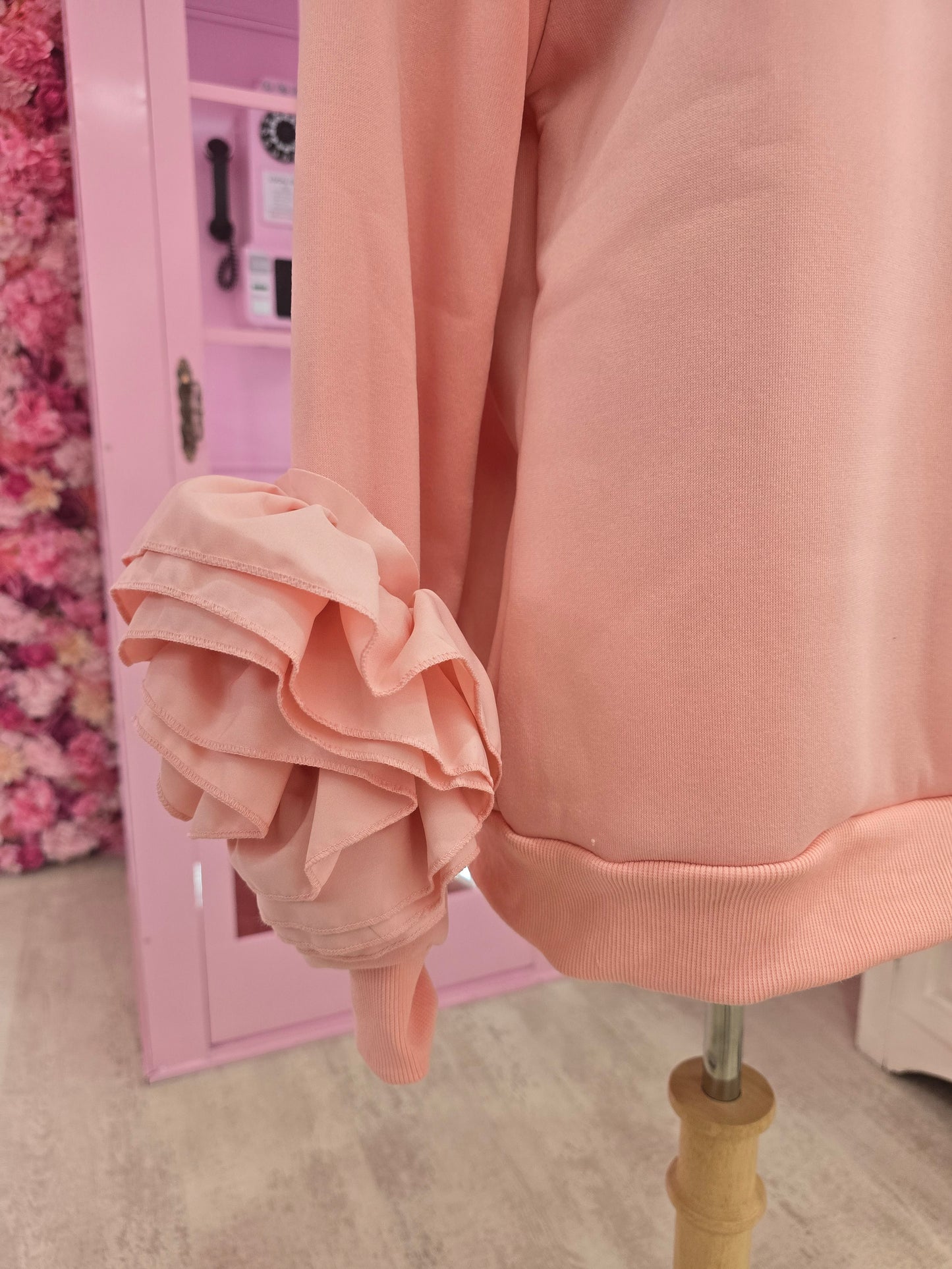 Peach Floral Sweater