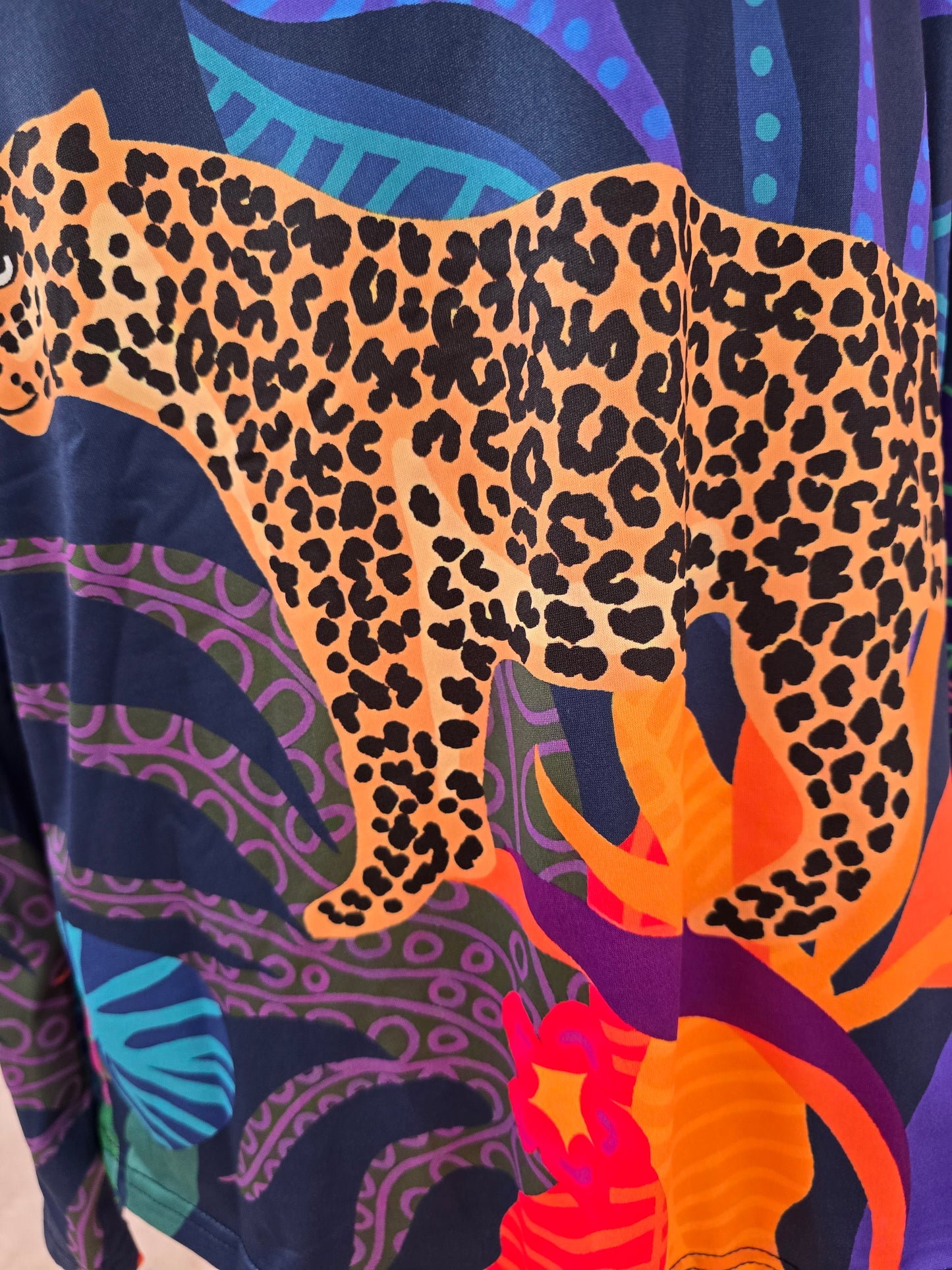 Tiger Floral Colour Block Top