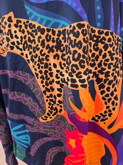 Tiger Floral Colour Block Top