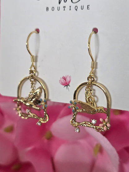 Birdcage Floral Earrings