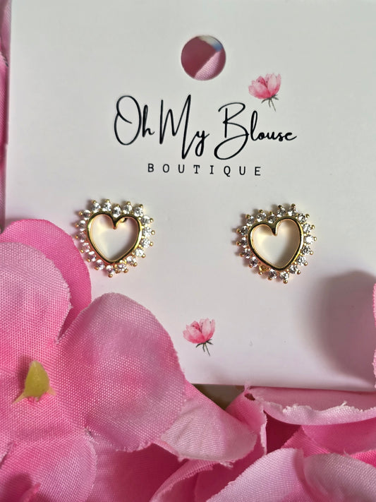 Mini Golden Heart Earrings