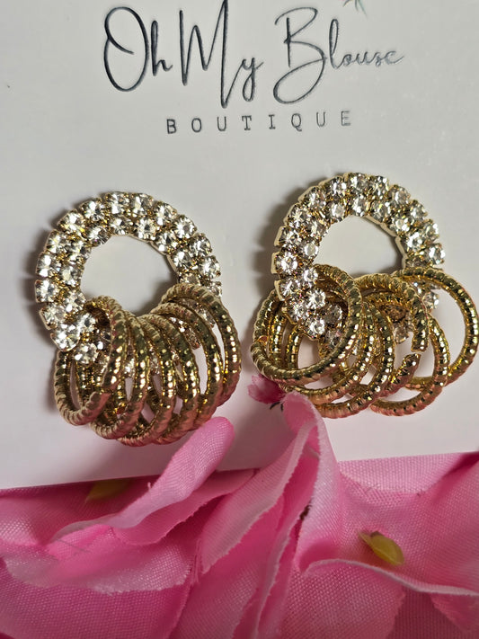 Diamond Circle Earrings