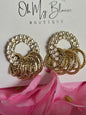 Diamond Circle Earrings