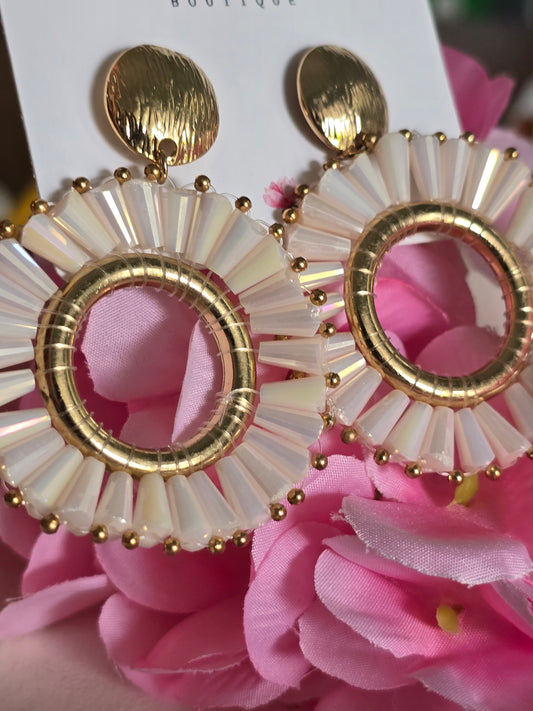 Pearl Goddess Round Earrings