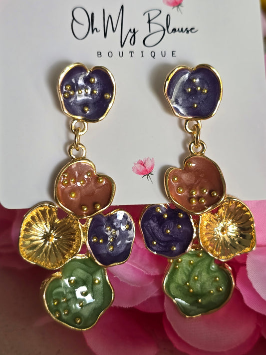 Coral Chandelier Muted Warm Earrings