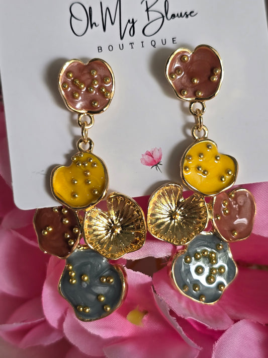 Soft Autumn Coral Earrings