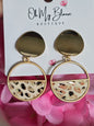 Artistic Beige Leopard Earrings