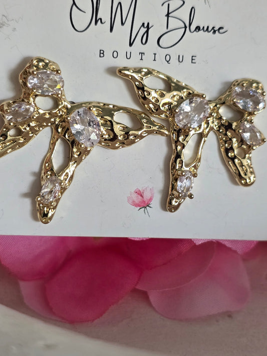 Asymmetrical Butterfly Earrings